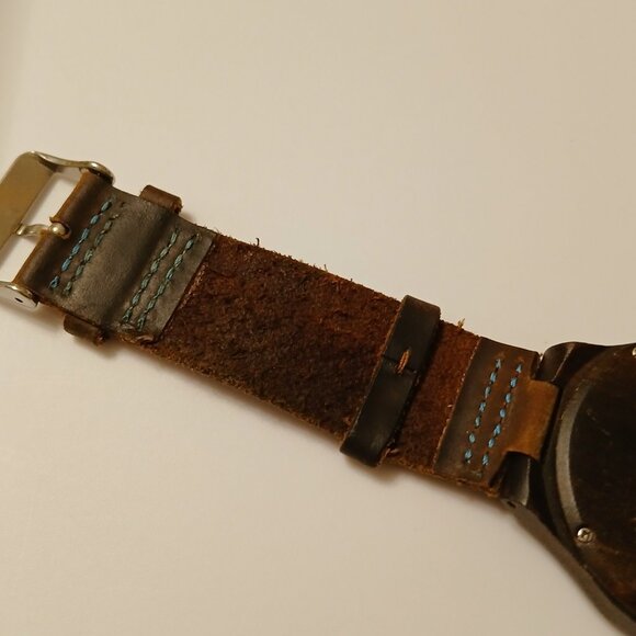 Treehut Classic Ebony Walnut Burl 40mm Brown Casual Boho Analog Watch - Picture 11 of 16